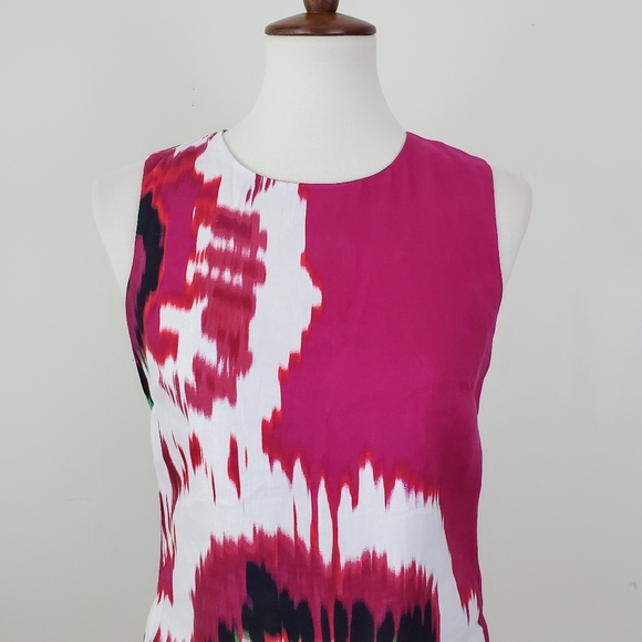 Taylor Silk & Linen Floral Sheath Dress - Picture 2 of 10